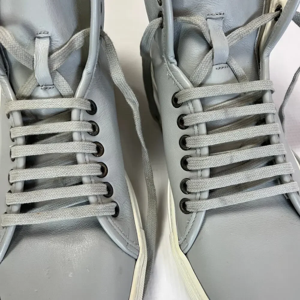 Common Projects Tournament High Top Sneakers EU42 Grey Leather Shoes ITALY